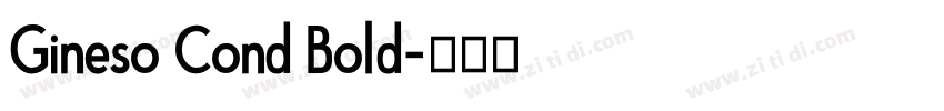 Gineso Cond Bold字体转换
